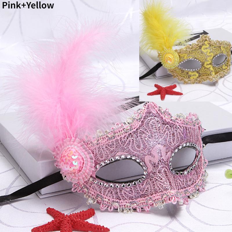 

2 шт. Венецианский цилиндр плюс маска с боковым пером, маска маленькой принцессы, красивой женщины, маска для фестивальной вечеринки, сценического выступления