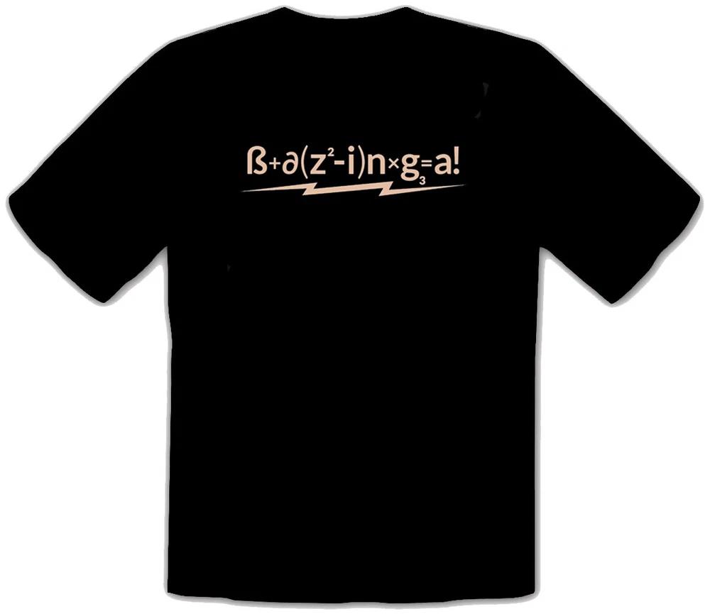 BAZINGA Mathematical Formula Big Bang Sheldon Theory Black TShirt 249 XL