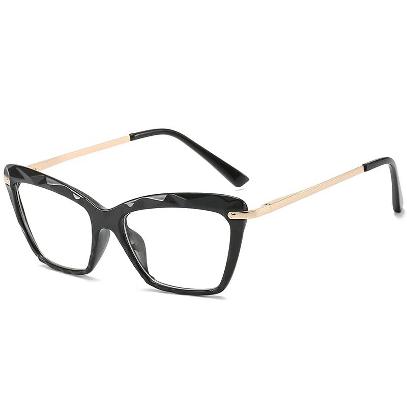 Retro Anti Blue Women Clear Eyeglasses Cat Eye Glasses Frame Women Men Alloy Resting Lense Optical Spectacle Eyeglass