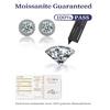 100% 925 Sterling Silver 1CT D Color  Real Moissanite Studs Earrings Pass Diamond Tester  Bride Party Wedding Gemstone Earrings