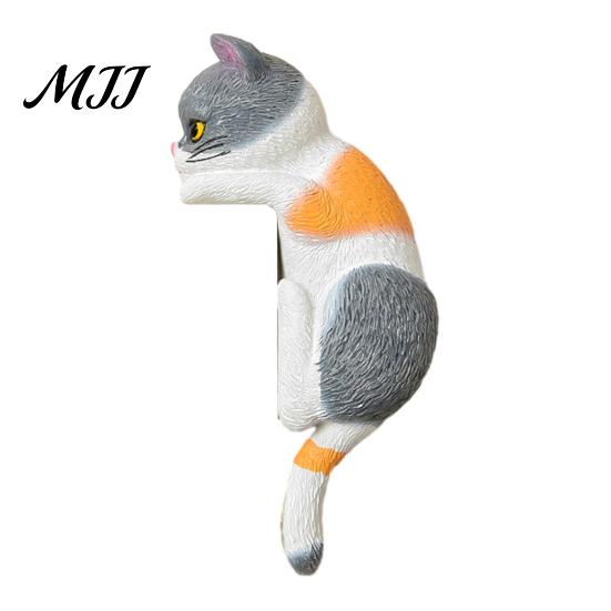 Removable Wall Protection Sticker 3D Cat Light Switch Sticker, Decorative Resin Plate Cover, Cute Animal Unique Home Interior Accents Stickers,