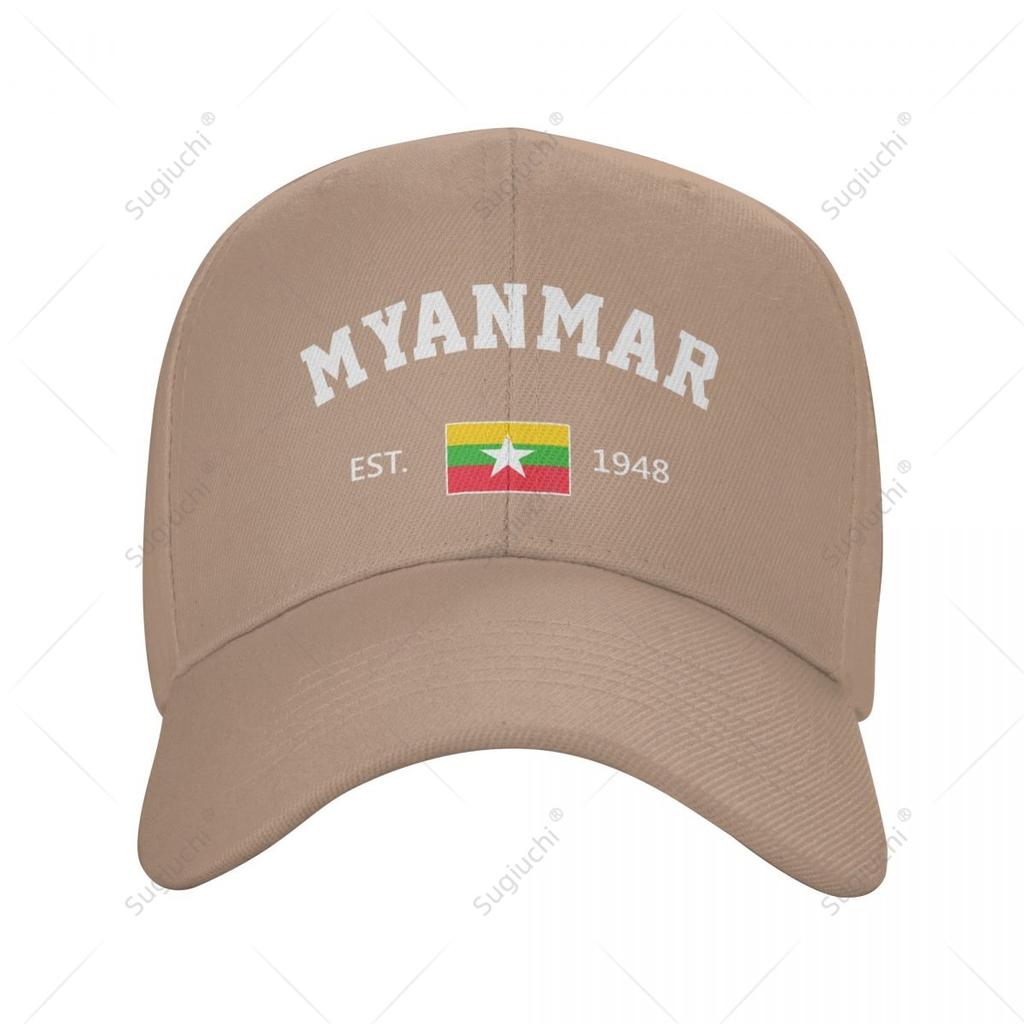 Unisex Baseball Cap Myanmar EST Independence Day Wild Sun Shade Peaked Adjustable Outdoor Caps for Unisex Women