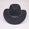 Male and Female Couples Jazz Hat Bucket Hat European and American Style Big Edge Top Hat Sunscreen Hat Woolen Cowboy Hat