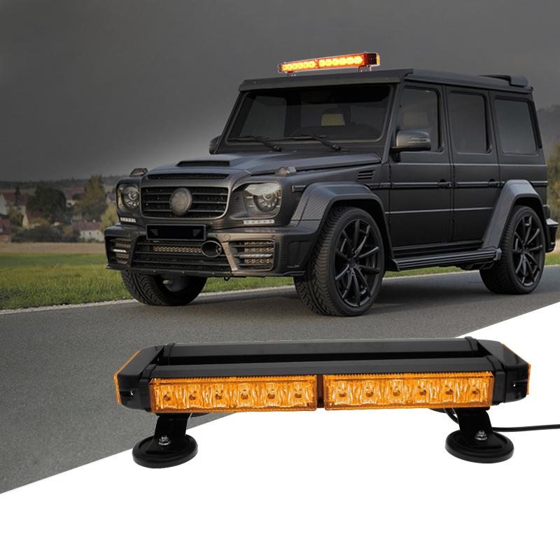 10inch Yellow Double Side Traffic Advisor Strobe Flash Light Bar Emergency Light Universal (13 Flashing Modes)