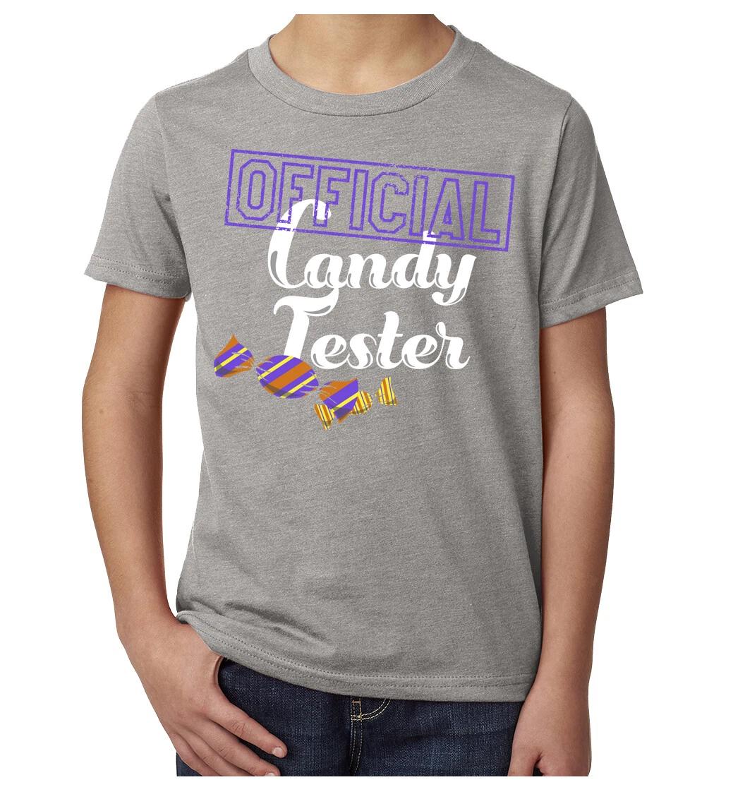 Official Candy Tester Shirts, Kid s Graphic Tees, Funny Halloween Kids Shirts 100