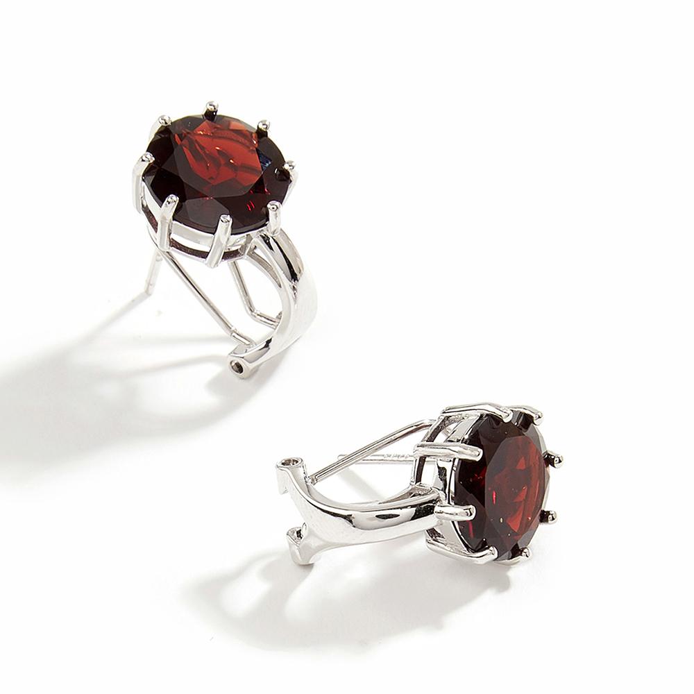 Bolaijewelry Natürliche Mosambik-Granat-Ohrringe aus 925er-Sterlingsilber für Damen, Jahrestag, Bankett, edlen Schmuck