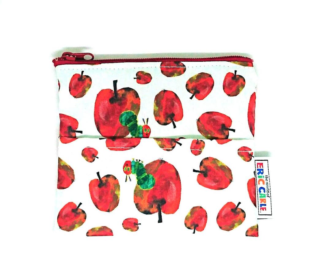 Crane Kobo The Very Hungry Caterpillar Japanese Goods Pocket Tissue Pouch Apple CKEC0003 100mm x 120mm