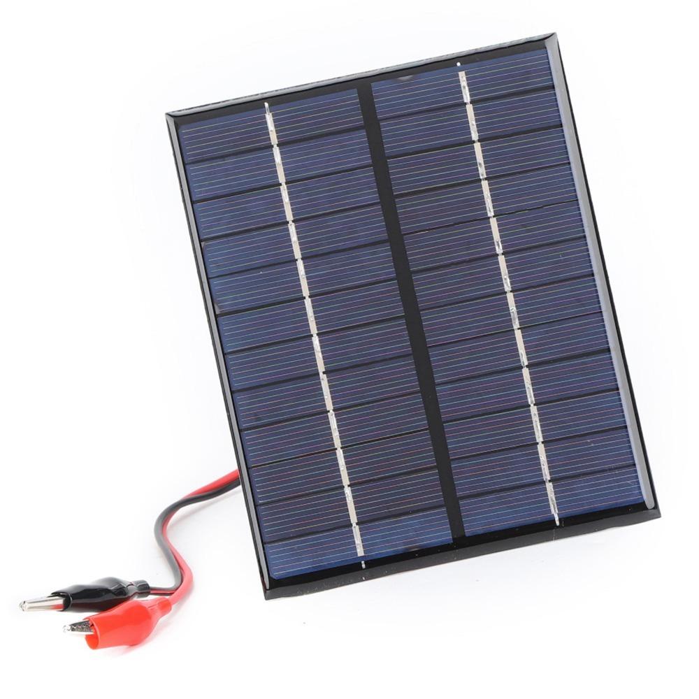 1/2 Pcs Durable 2W 12V Solar Panel Polycrystalline Silicon Lightweight Portable Charger Solar Charger Board Rock Climbing
