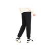 Anta Lifestyle Series Solid Color Mid Waist Cuffed Fleece Warm Knitted Sports Pants Women bottoms Black 162348302-1