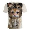 Womens  Fashion 3D Cat Print Casual T-Shirt Summer Short Sleeve  T Shirts