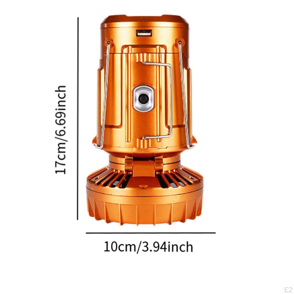 Camping Lantern with Fan Multifunctional Gear Solar Light Electric