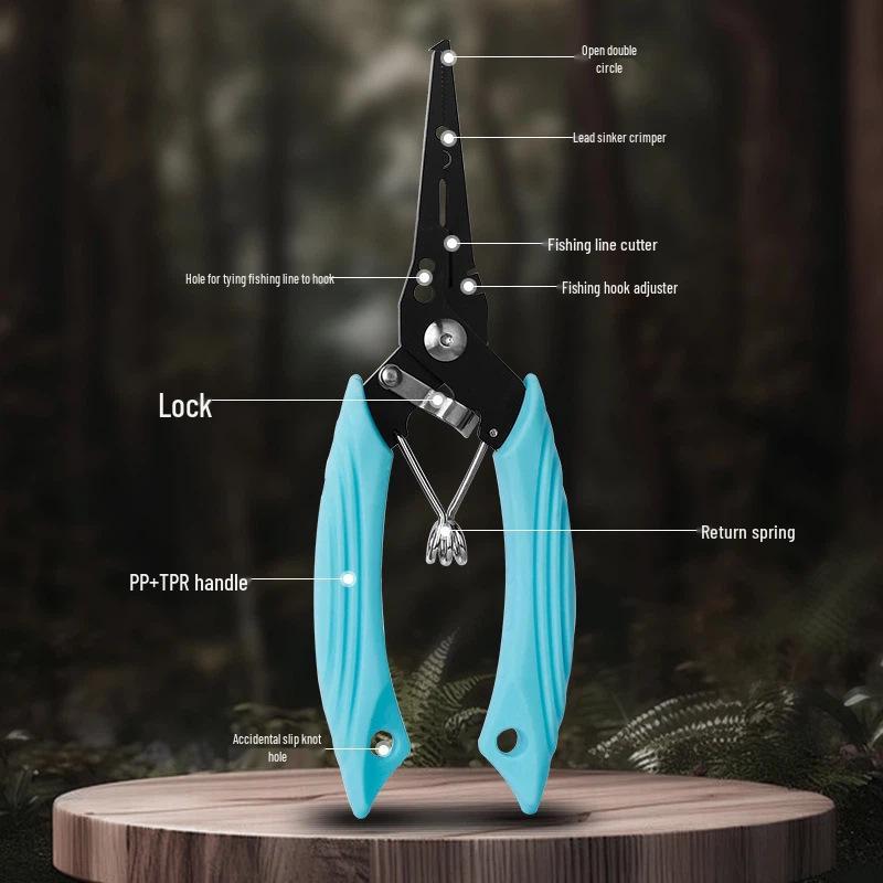 Multifunctional Stainless Steel Fishing Pliers: Lure, Gripper, and Scissors with Fine Nose