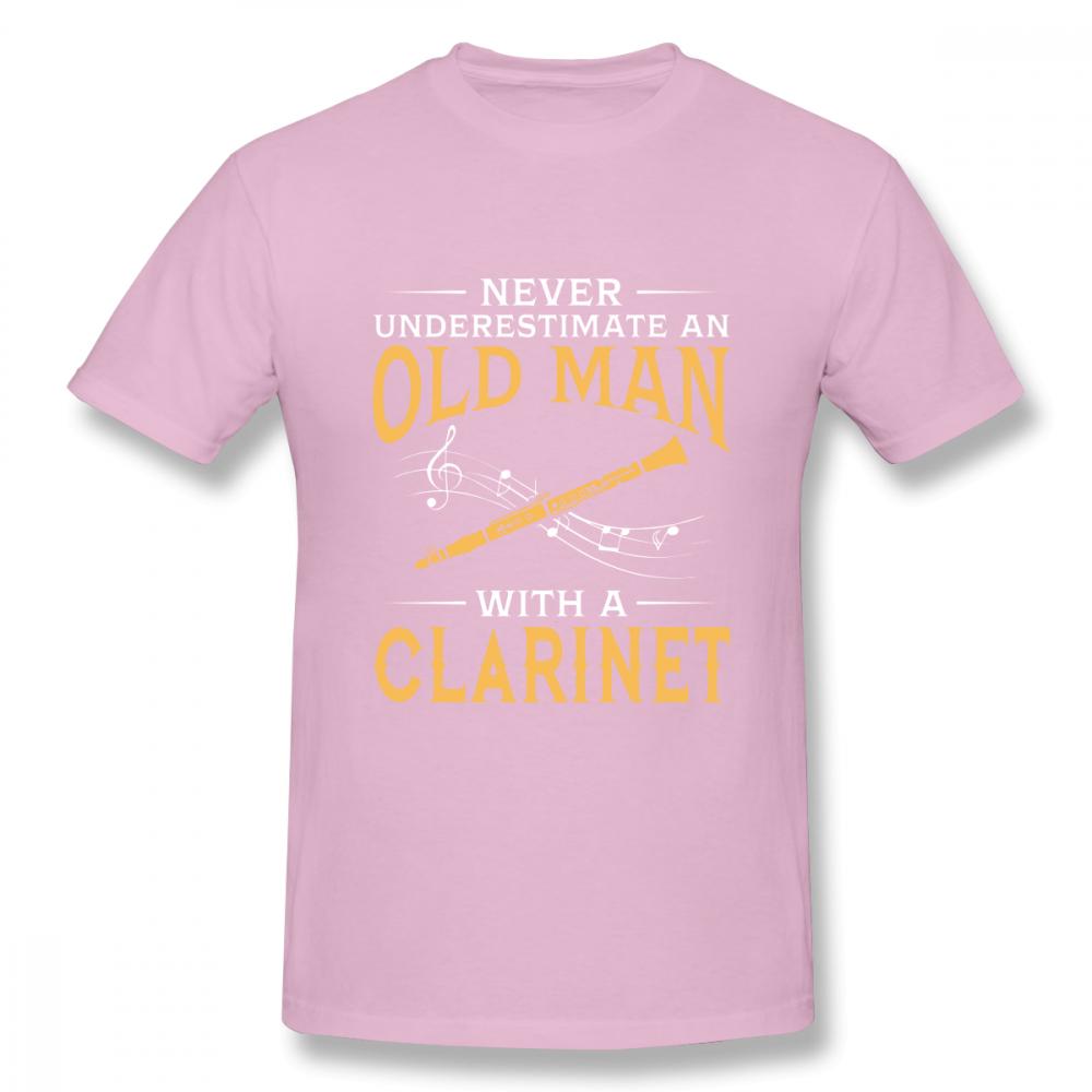 Never Underestimate An Old Unisex With A Clarinet T Shirt Boy Round Neck Tshirt 3d Print Tees Guys Punk Designer Streetwear