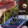 New Acrylic 2D Flat Personalized Off-road Motorcycle Rider Car Pendant Schoolbag Keychain Pendant