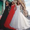 2025 Women's European & American Long Sleeve Lace Bridal Wedding Dress