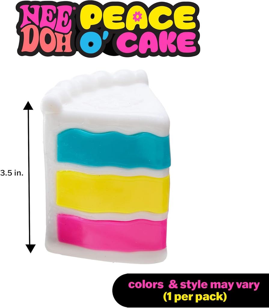 Schylling Needoh Nice Cake Sensory Fidget Cube Stress Relief Anxiety Sensory Tool for Focus ADHD & Calming Office Desk Gadget
