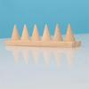 Desktop Ornament Modern Wood Cone Ring Display Stand Retro Space Saving Bangle Storage Tray Decorative Ring Storage Rack Shop