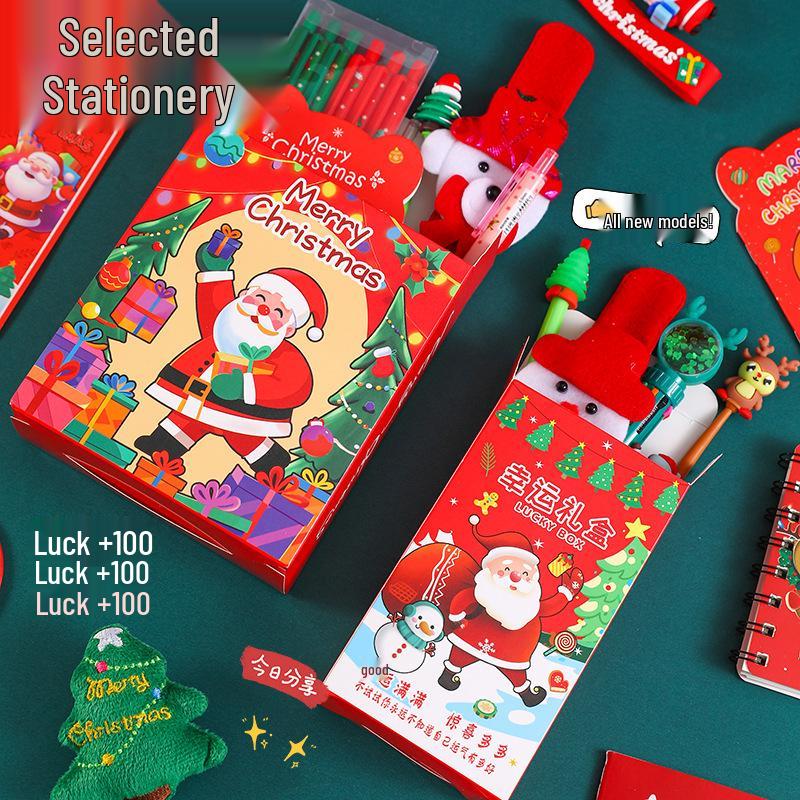 High-Value Christmas Cartoon Stationery Blind Box for Students