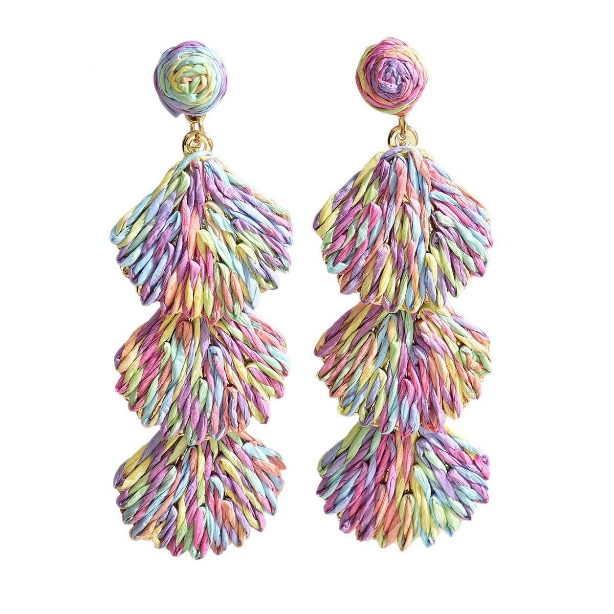 

Модні висячі сережки для жіночих прикрас різнокольоровий