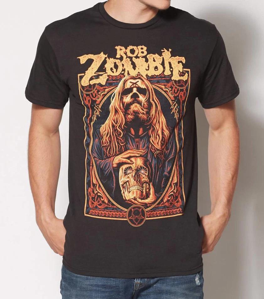 

Rob Zombie WARLOCK ROB ZOMBIE 100% Cotton T-shirt Mens Tees Top NEW 100% Authentic & Official Rare!!! L