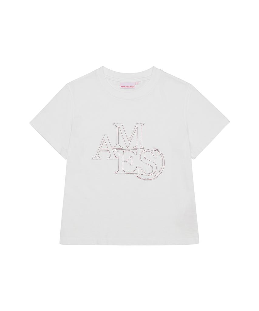 AMES-WORLDWIDE Ames Applique Tee White