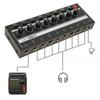 8-Channel Stereo Headphone Amplifier 6.35mm Channel Line Mixer Audio Mixer  Band Rehearsal