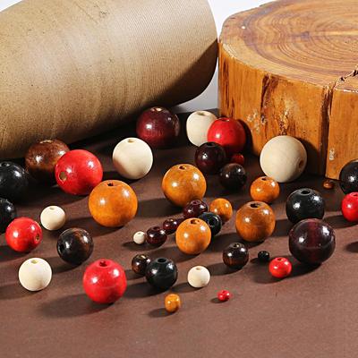 20-100PCS Perline di legno di moda Rotonde Perline di legno del distanziatore allentato per la creazione di gioielli Accessori per collana braccialetto Artigianato fai da te