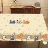Coroa de Flores Dia da Independência Toalha de Mesa Retangular à Prova d'Água Flor Vermelha Azul Estrela Bandeira dos EUA Capa de Mesa para Jantar Cozinha
