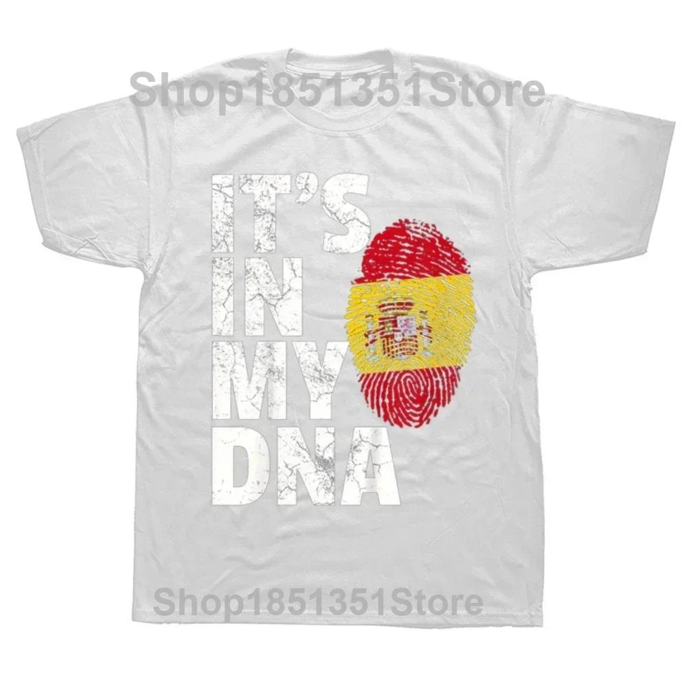 Funny Spain Heartbeat Flag T Shirts Summer Style Graphic Cotton Streetwear Short Sleeve Birthday Gifts T-shirt Clothing