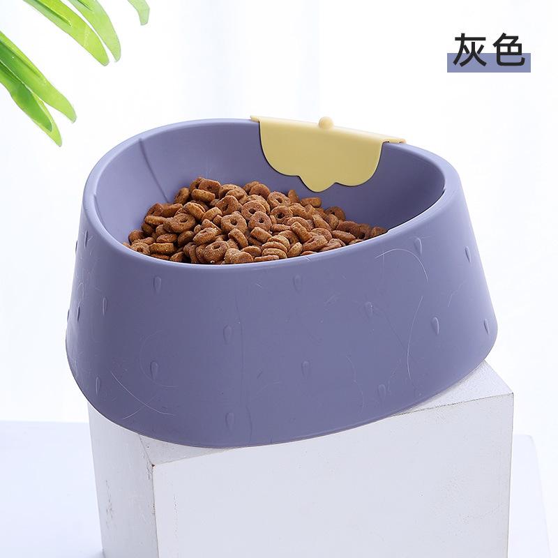 Pet bowl INS wind strawberry eating utensils anti-knock cat food bowl dog food basin drinking water bowl cat food basin