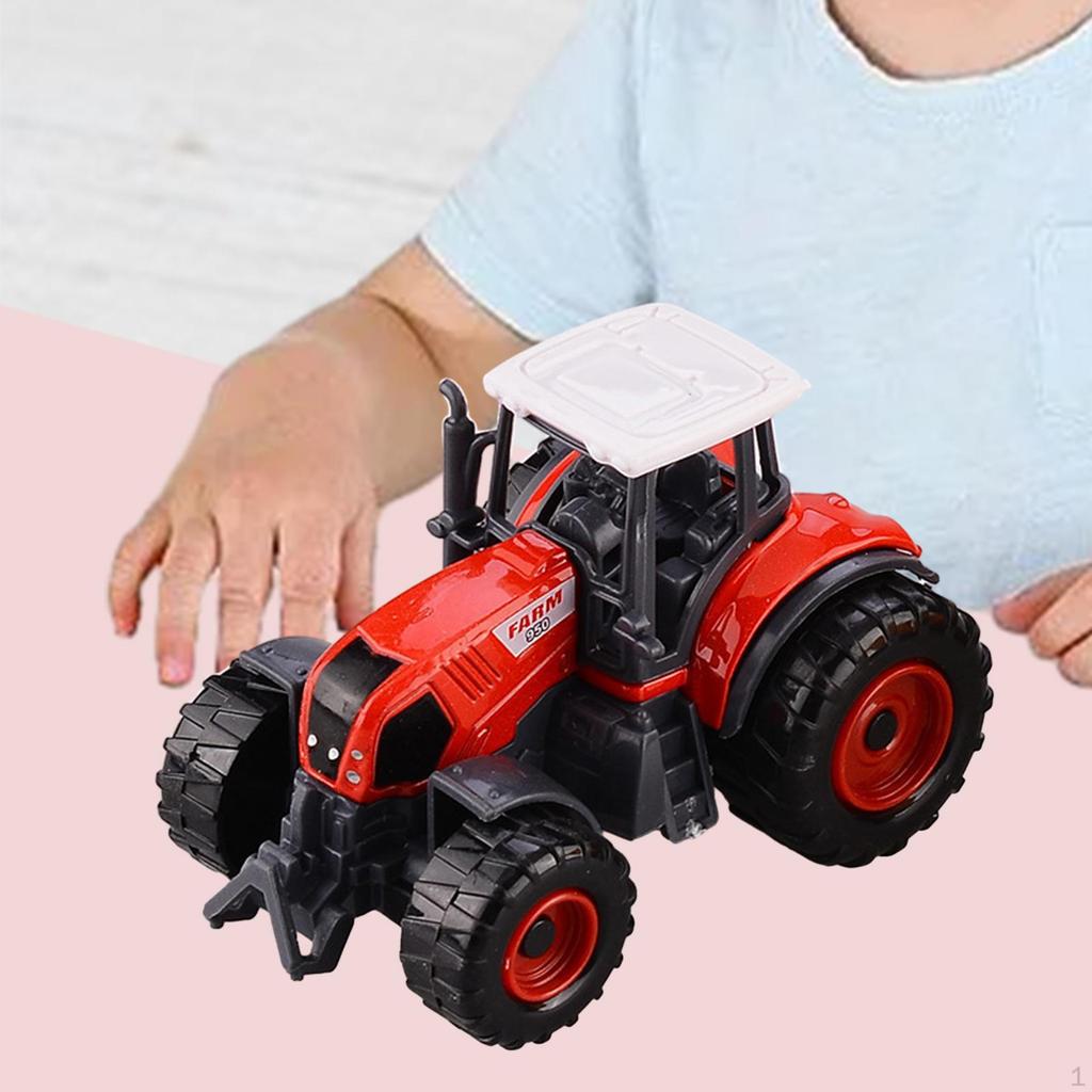 Kinder Mini Traktor Simulation Bauernauto Diecast Fahrzeug Spielzeug Kleines Spielset, für Geburtstag,