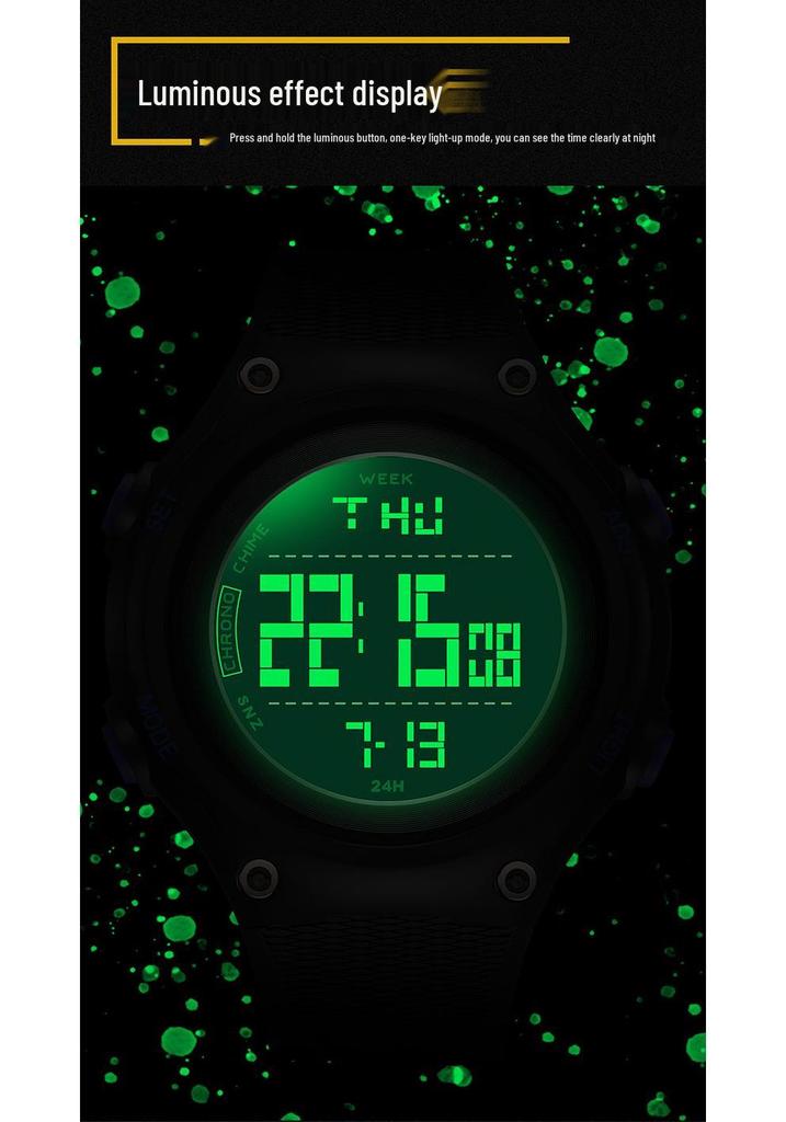 Sanda Multifunctional Youth Luminous Waterproof Sports Watch