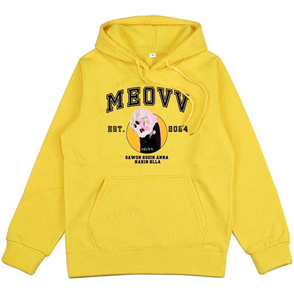 Meovv Est Girls' Band Hoodies Meow Song Cartoon Print Sweatshirts Kawaii Graphic Clothes Sudaderas Hombre Long Sleeve