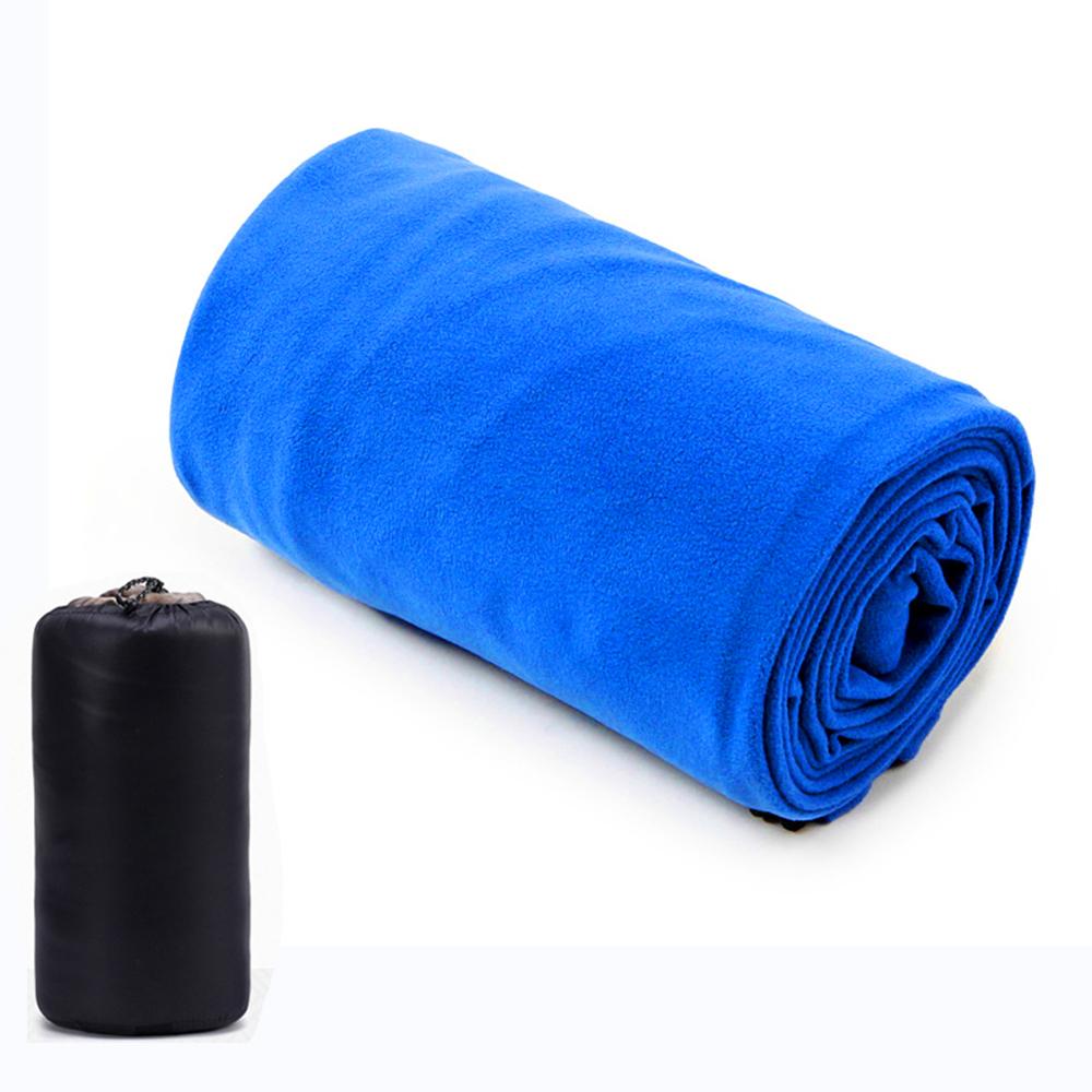 Portable Sleeping Bag Liner Microfiber Fleece Travel Sheet Sleep Sack Zippered Camping Blanket For Outdoor Camping Tent Bed