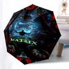 1pc Matrix Reality Automatic Folding Umbrella - Compact 8-Rib Design, Durable Plastic & Iron1381L