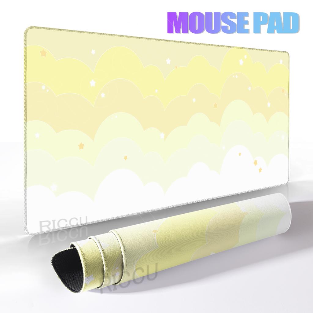 Pink Cloud Desk Mat Kawaii Large Mouse Pad XXL Cute Office Rubber DeskPad Extended Pads Gaming Keyboard Accessories Large Mats