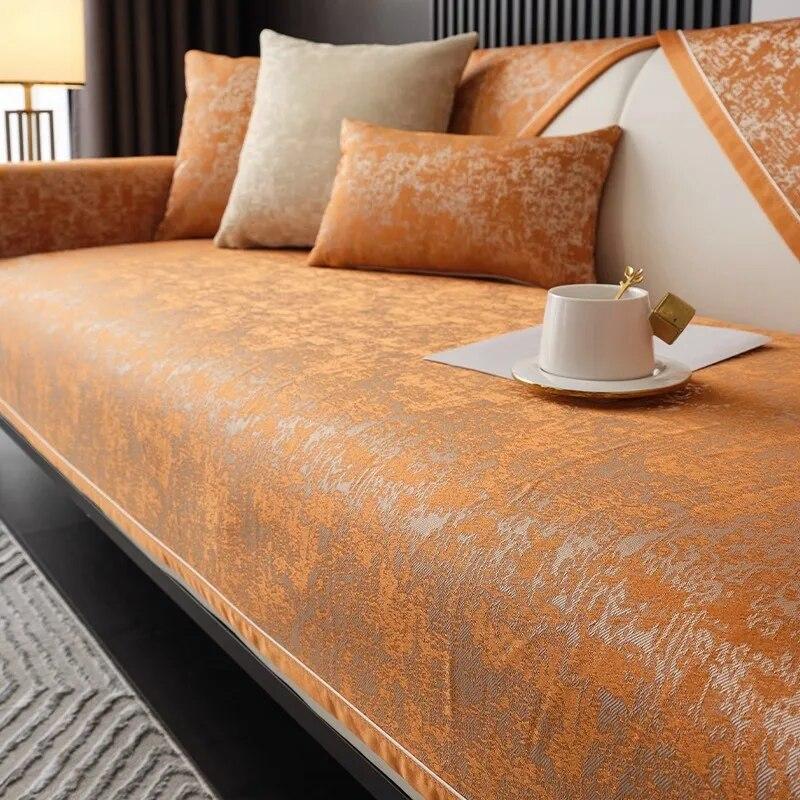 Luxury Chenille Sofa Cushion Four Seasons Universal Anti Slip Premium Leather Sofa Cover Simple Cover Cloth Towel Cushion