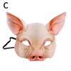 Halloween Maskerade Party Cosplay Kostüm Lustige Party Decor Halbe Gesicht Maske 3D Tiger Schwein Bunny