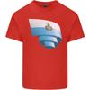 Curled San Marino Flag Sammarinese Day Football Unisexs Light Cotton TShirt