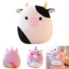 Cute Cartoon Animal Rainbow Unicorn Pillow Soft Plush Toy Cushion Embroidered Stuffed Doll For Girls 35cm