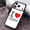 I Love Heart Jesus Christian Religious Phone Case for iPhone 17 16 15 Pro Max Air 14 13 12 11 Plus Shockproof Cover