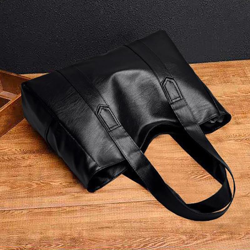 Retro Tragetasche aus weichem Leder Neue PU Handtasche mit hoher Kapazität für Pendler Europäischer und amerikanischer Trend Einfache und vielseitige Mode-Schultertasche