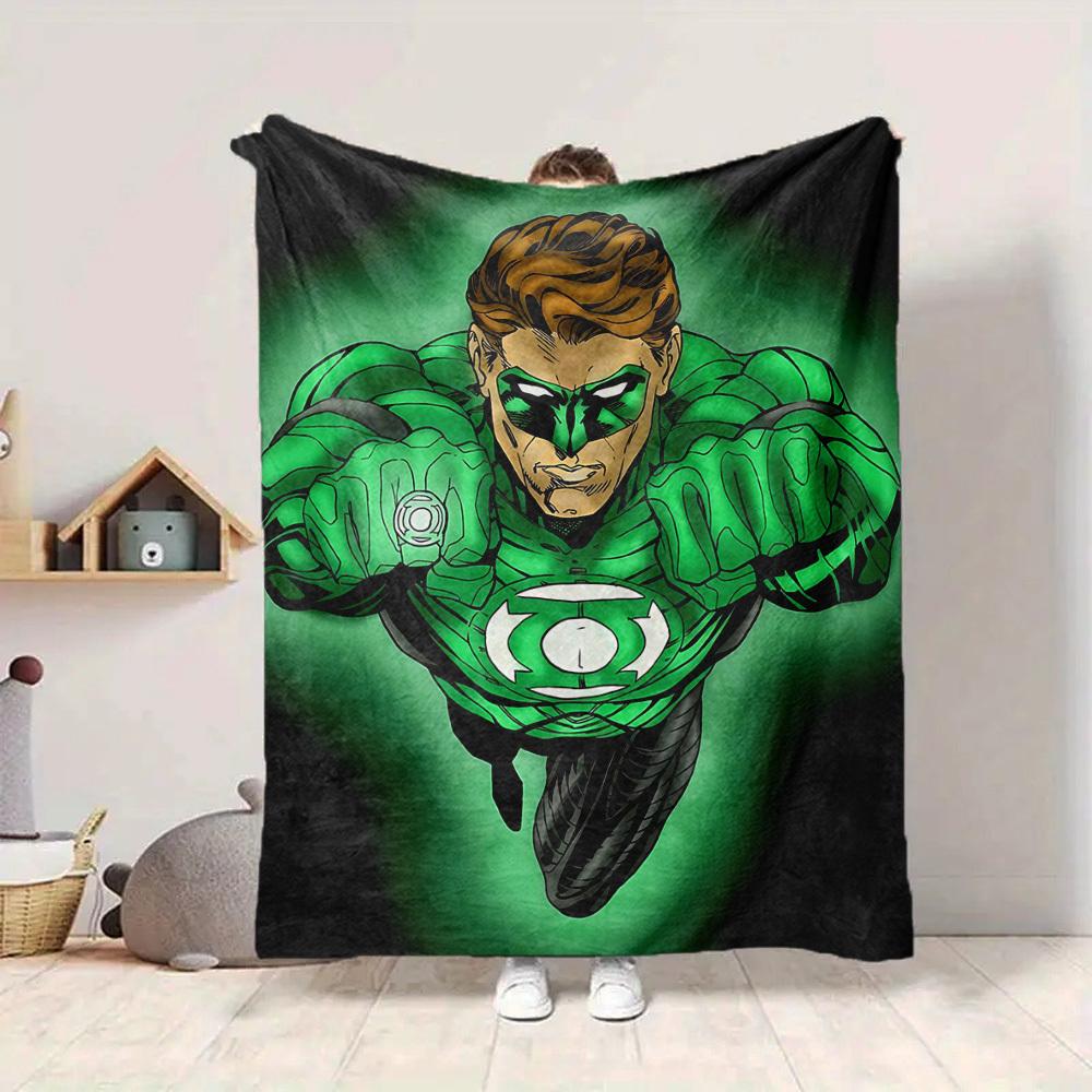 1pz Coperta Anello Lanterna Verde Fibra di Poliestere, Comfort per Tutte le Stagioni per Divano, Letto, Ufficio, Auto, Campeggio, Ideale Decorazione per la Casa e Regalo, Comfort per l'Ufficio