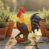 Male Chicken Statue Detailed Craftsmanship Garden Decor Lifelike Design