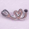 Pink Heart Stethoscope Brooch for Doctors & Nurses