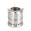 Portable Stainless Steel Folding Camping Stove - Smokeless, Windproof, Compact Outdoor Heater