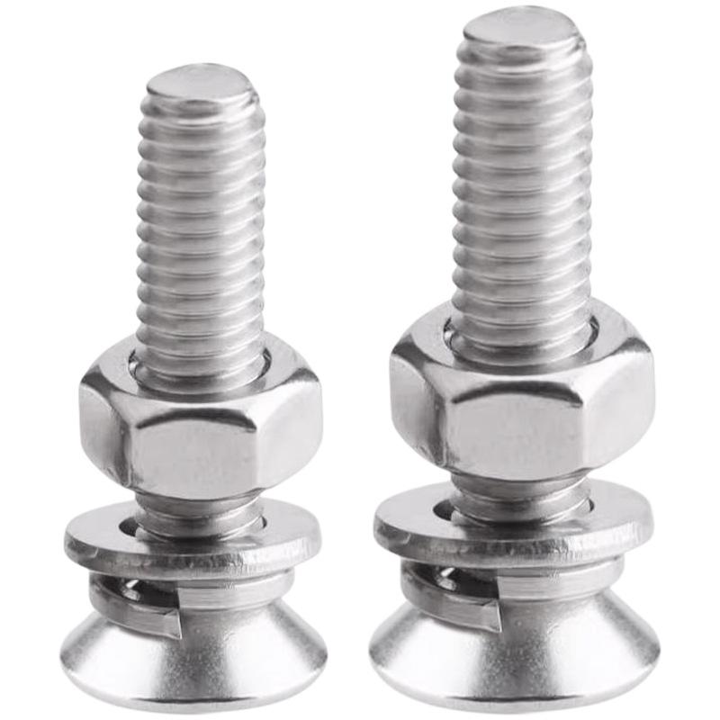 304 Sada šroubů a matic s plochou hlavou a šestihrannou hlavou z nerezové oceli (M5, M6, M8)