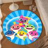 Cartoon Shark Dance Party Round Rug for Livingroom,Bedroom, Palyroom, Chair Rug, Area rug, Circle Carpet, Large Size Fan Christmas gift