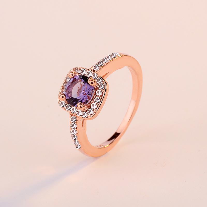 Zhenrong European American Fashion Engagement Rings for Women - Eight Hearts Eight Arrows Cubic Zirconia Jewelry.