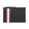 Bollis Red And White Striped Portable Business Commuter PVC Clutch Men Clutch Black BOLLIS-LARGE-OF-36